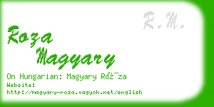 roza magyary business card